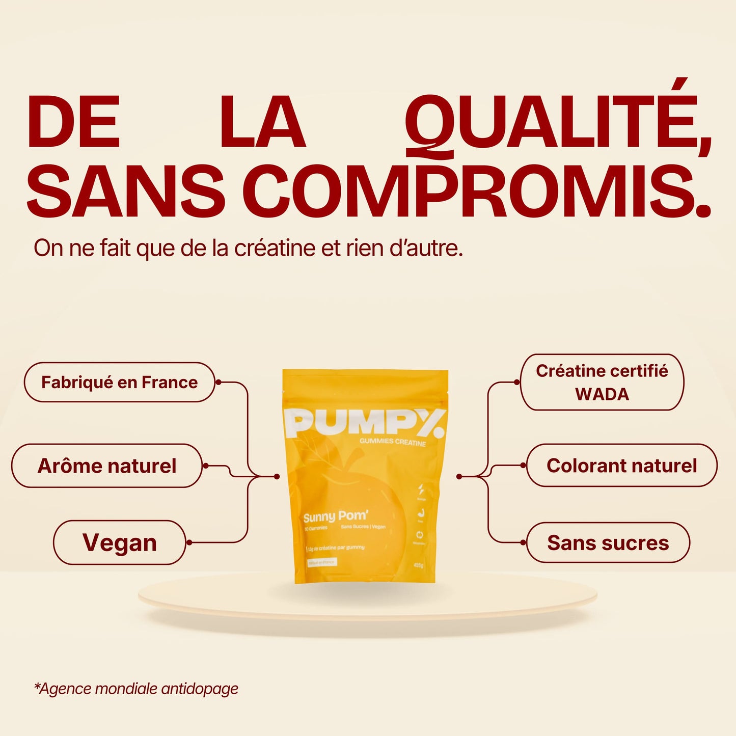 Pack 3 mois - Pumpy Creatine Gummies - Sunny Pom'